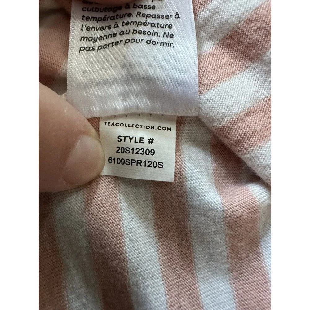 Tea Collection Girls Peek-A-Boo Shoulder Dress Size 5 Dusty Coral Comfy Cute EUC